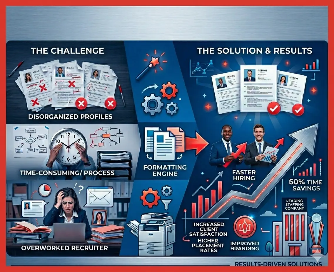 Resume Formatting Services for a Leading Staffing & Recruitment Company